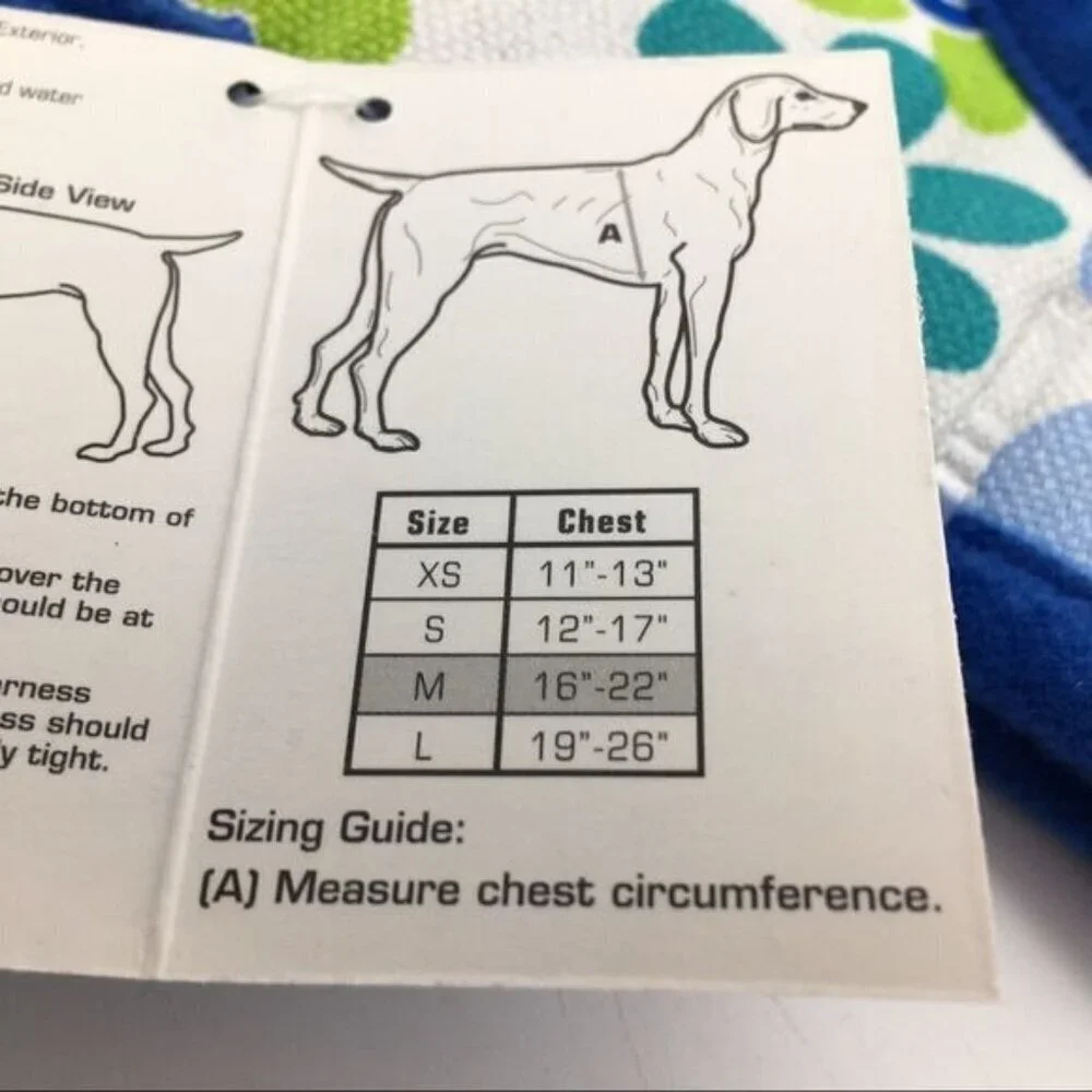 Dog Harness Casual Canine Mod Print Pet Collar Size Medium 16”-22” NEW